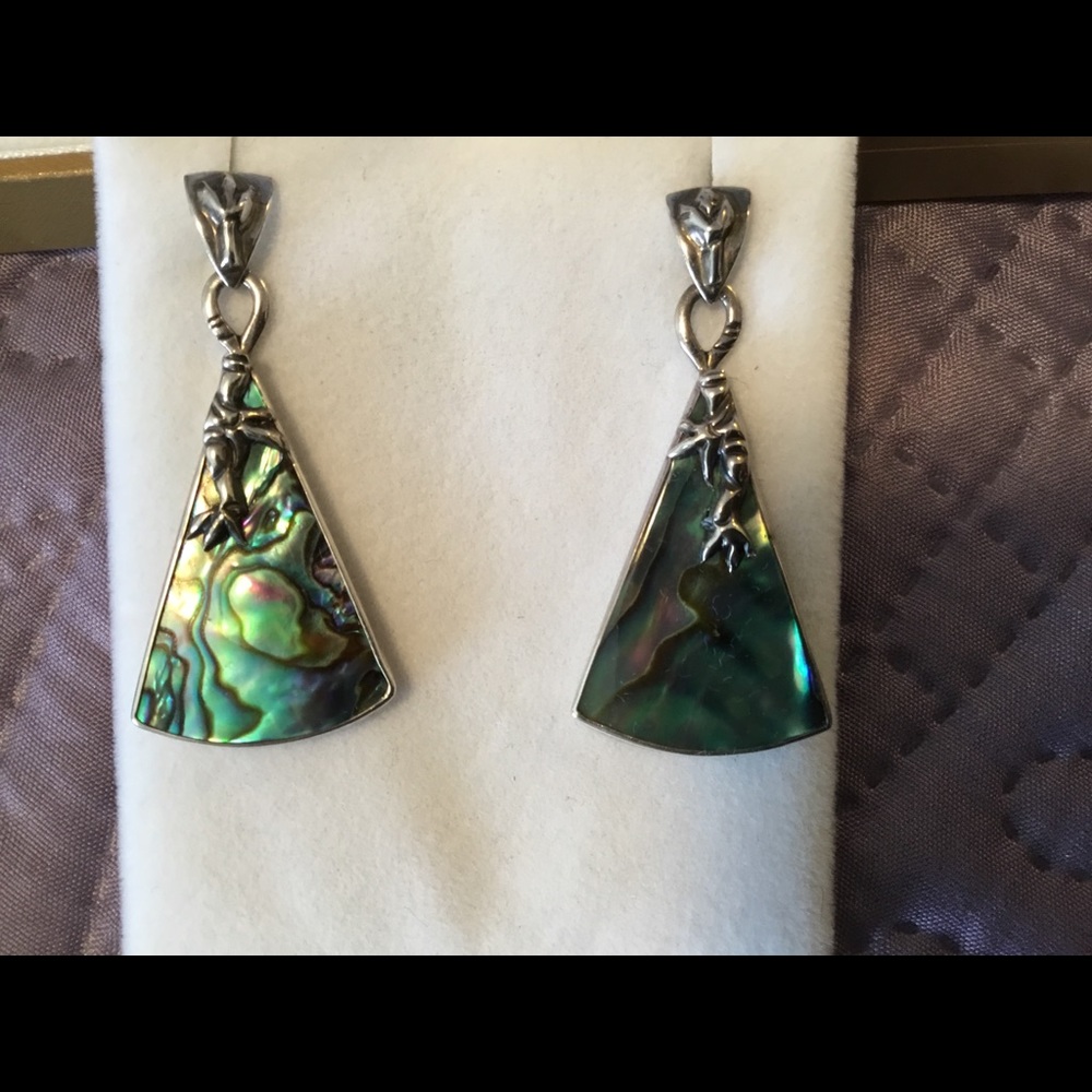 Sajen 925 Silver - Abalone Stud Earrings